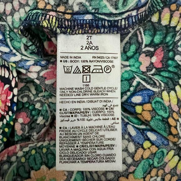 Old Navy Toddler Girls Sundress 2T Multicolor Smocked Floral Print Summer Dress - Picture 6 of 6